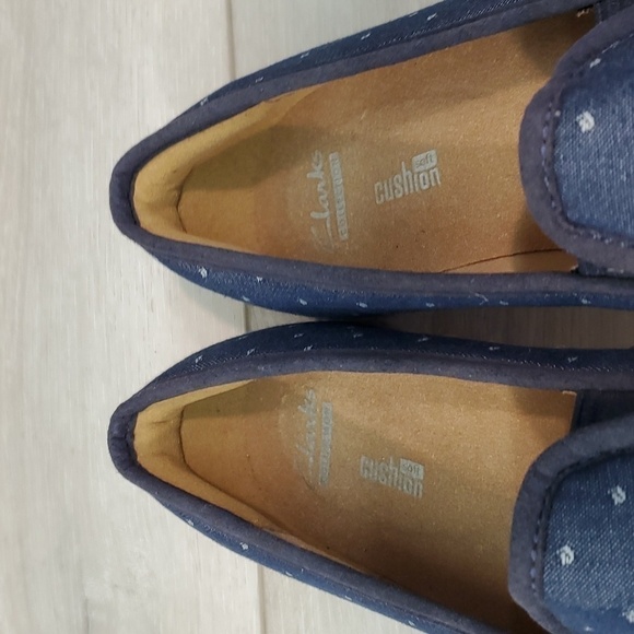 Clarks Women Cushion Soft Loafer Slip on Espadrille shoes sz 6.5W - Picture 5 of 12